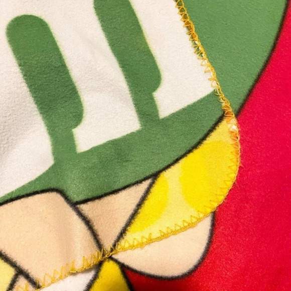 2014 M&M World Fleece Throw Blanket Candy Chocolate 58x49 Inch - Picture 5 of 16